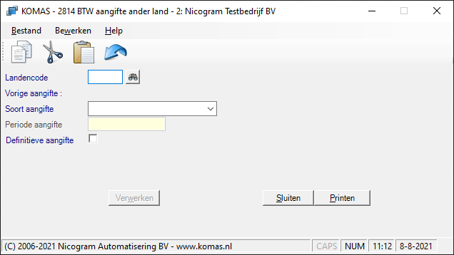 BTW aangifte in KOMAS